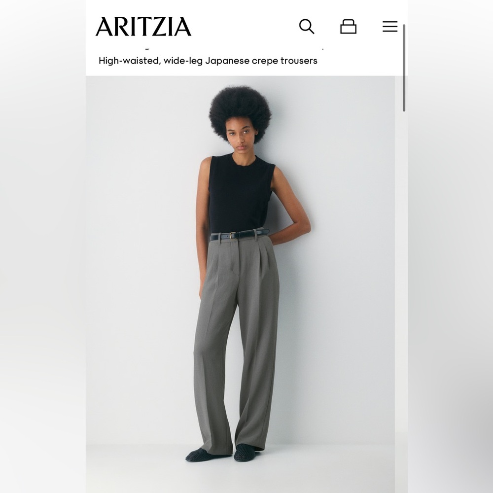 ARITZIA - The Effortless Pant - Coal Grey - Size 2